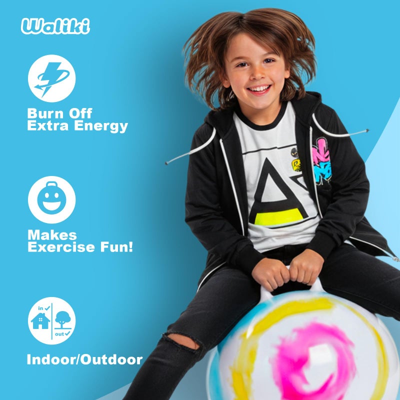 WALIKI Hopper Ball Toy for Boys & Girls Ages 7 8 9 Years Old | Tie-Dye Jumping Ball | Hippity Hop | Fun Birthday Gift | 20â€ - Image 3